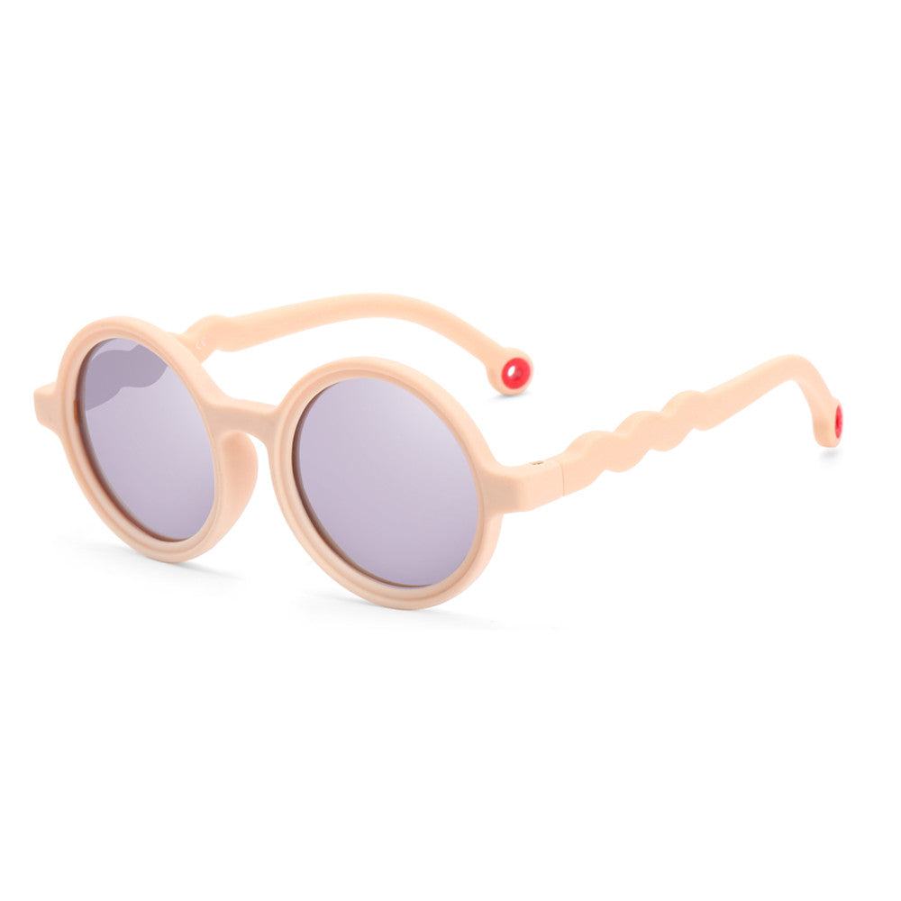 cute pink bb polarised sunglasses for toddler, baby and kids. This model suits kids, boys and girls from 0-12 years old.